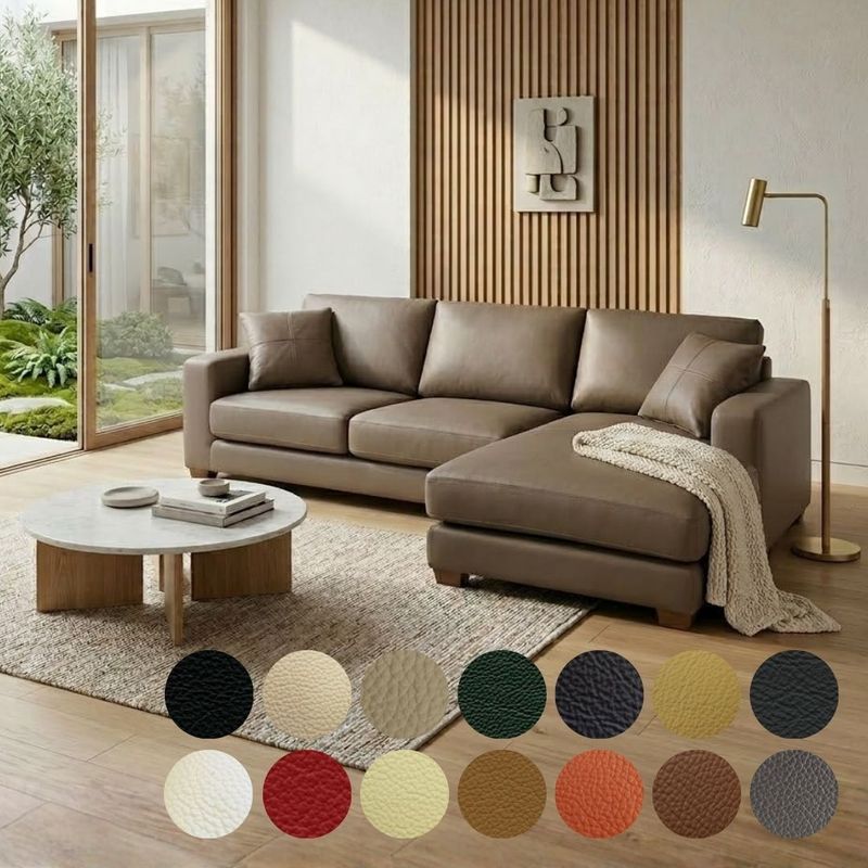 ソファ ソファー 革 レザー 本革 カウチソファ 3人掛けソファ ワイド 大型 カウチ コーナー L字 ローバック 3シート シンプル モダン Divina ディヴィーナ 幅250cm 本革 総革 本革1mm厚