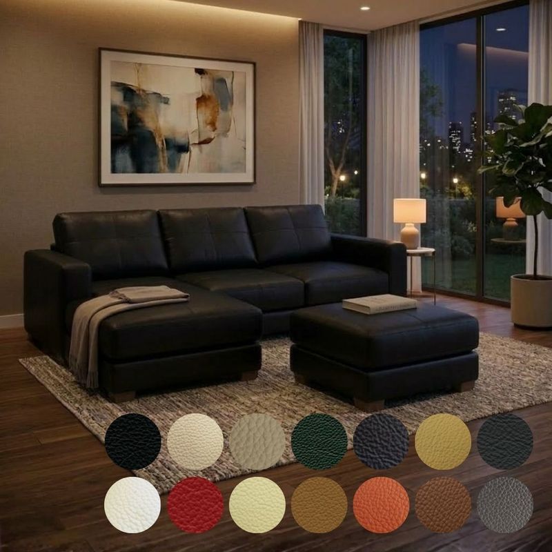 ソファー 革 レザー ソファ 本革 カウチソファ 3人掛けソファ コンパクト カウチ コーナー L字 ローバック 3シート シンプル モダン 白 ホワイト Lelax Vivace-220 リラックス ヴィヴァーチェ 幅220cm 本革 総革 1mm厚