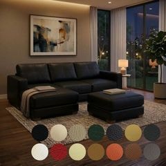 ソファー 革 レザー ソファ 本革 カウチソファ 3人掛けソファ コンパクト カウチ コーナー L字 ローバック 3シート シンプル モダン 白 ホワイト Lelax Vivace-220 リラックス ヴィヴァーチェ 幅220cm 本革 総革 1mm厚