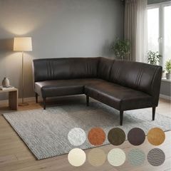 ソファ ソファー ダイニングソファ コーナーソファ 3人掛けソファ 4人掛けソファ コンパクト L字 ローバック シンプル モダン 茶 ブラウン ヴィンテージ調 Lelax Victor リラックス ヴィクトル 幅191cm 布地