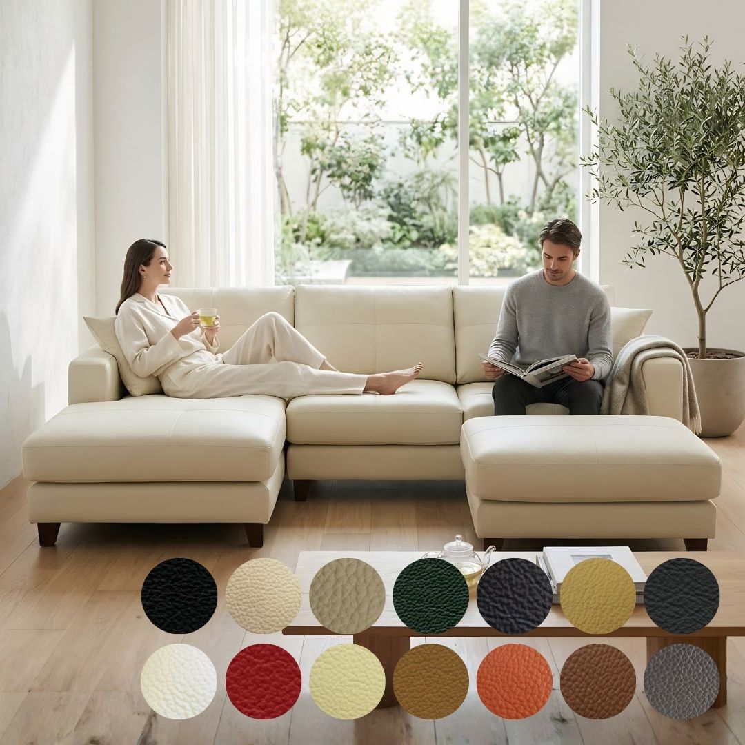 ソファー 革 レザー ソファ 本革 カウチソファ 3人掛けソファ ワイド 大型 大きい カウチ コーナー L字 ローバック シンプル 3シート 黒 ブラック Lelax Vivace-250 リラックス ヴィヴァーチェ 幅250cm 本革 半革 本革1mm厚