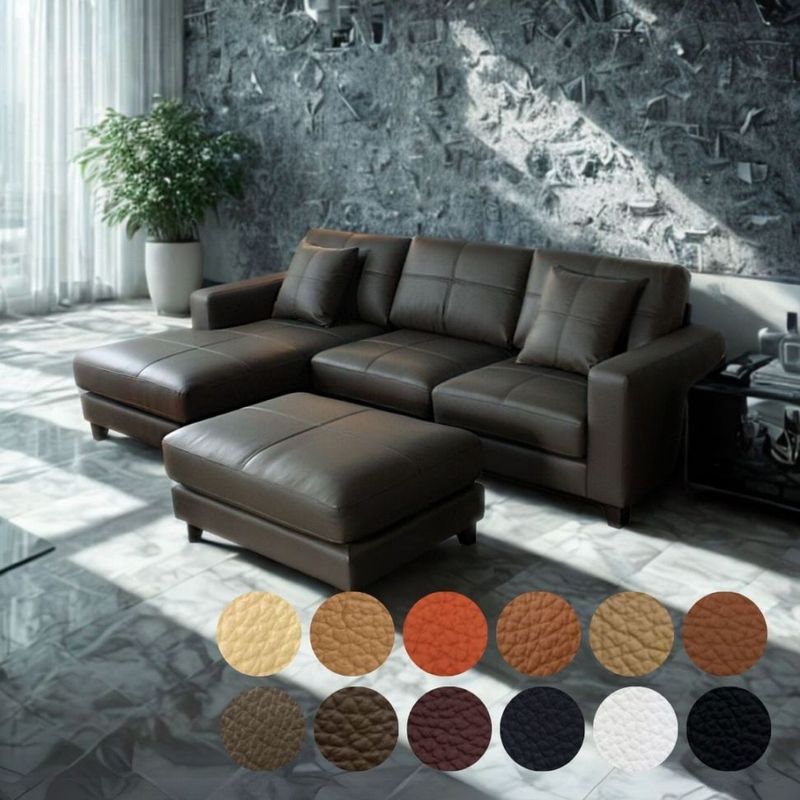 ソファ ソファー 革 レザー 本革 カウチソファ 3人掛けソファ ワイド 大型 コーナー L字 ローバック 3シート シンプル モダン 黒 Lelax Vivace-250 リラックス ヴィヴァーチェ 幅250cm 本革 半革 厚革1.5mm厚