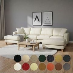 ソファ ソファー 革 レザー 本革 カウチソファ 4人掛けソファ ワイド 大型 大きい コーナー L字 ローバック 4シート シンプル モダン 黒 ブラック Lelax Vivace-323 ヴィヴァーチェ 幅323cm 本革 半革 1mm厚