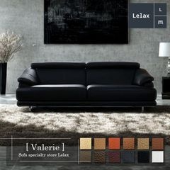 ソファー 革 レザー ソファ 本革 3人掛けソファ ワイド2人掛けソファ ハイバック ローバック 2シート ヘッドレスト 奥行 深い シンプル モダン イタリア社製ブランド Valerie ヴァレリー 選べる2サイズ 幅203cm/181cm 本革 半革 厚革1.5mm厚