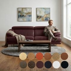 総革 ソファー 革 レザー ソファ 本革 3人掛けソファ ワイド2人掛けソファ ハイバック ローバック ヘッドレスト 2シート 奥行 深い シンプル モダン Valerie ヴァレリー 選べる2サイズ 幅203cm/181cm 本革 総革 厚革1.5mm厚