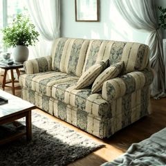 ソファ ソファー 3人掛けソファ アメリカン カバーリングソファ ダイニングソファ ラウンジソファ 応接ソファ コンパクト 会議室 オフィス 待合室 ロビー 柄模様 Nobile ノービレ 幅198cm 布地 ファブリック