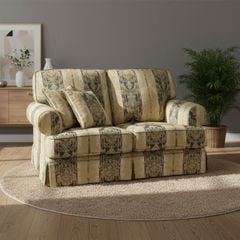 ソファ ソファー 2人掛けソファ アメリカン カバーリングソファ ダイニングソファ ラウンジソファ 応接ソファ コンパクト 会議室 オフィス 待合室 ロビー 柄模様 Nobile ノービレ 幅160cm 布地 ファブリック