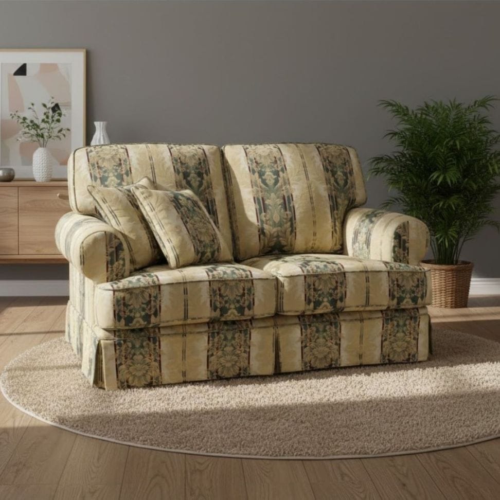 ソファ ソファー 2人掛けソファ アメリカン カバーリングソファ ダイニングソファ ラウンジソファ 応接ソファ コンパクト 会議室 オフィス 待合室 ロビー 柄模様 Nobile ノービレ 幅160cm 布地 ファブリック