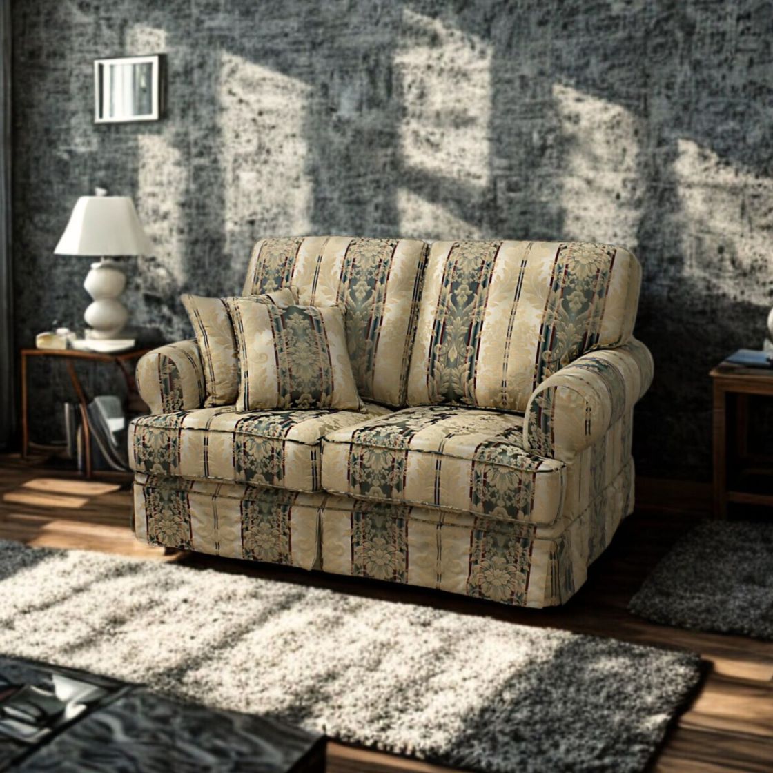 ソファ ソファー 2人掛けソファ アメリカン カバーリングソファ ダイニングソファ ラウンジソファ 応接ソファ コンパクト 会議室 オフィス 待合室 ロビー 柄模様 Nobile ノービレ 幅160cm 布地 ファブリック