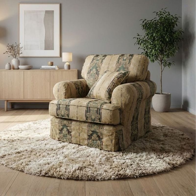 ソファ ソファー 1人掛けソファ アメリカン カバーリングソファ ダイニングソファ ラウンジソファ 応接ソファ コンパクト 会議室 オフィス 待合室 ロビー 柄模様 Nobile ノービレ 幅100cm 布地 ファブリック