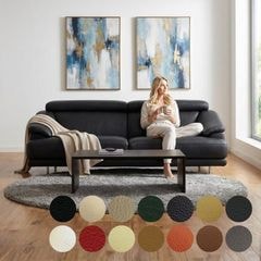 ソファ ソファー 革 レザー 本革 3人掛けソファ ワイド 2人掛け ハイバック ローバック ヘッドレスト付き 奥行 深い 2シート シンプル モダン Valerie ヴァレリー 選べる2サイズ 幅203cm/181cm 本革 半革 本革1mm厚