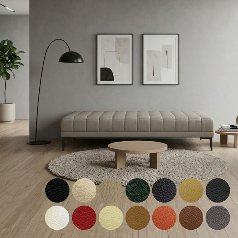 ソファ ソファー 革 レザー 本革 ベンチタイプ アイランドソファ 3人掛けソファ ダイニングソファ ラウンジソファ コンパクト ローソファ ローバック 応接ソファ シンプル 会議室 オフィス 待合室 ロビー  Quadro Panca クアドロ パンカ 幅160cm 本革 半革 1mm厚