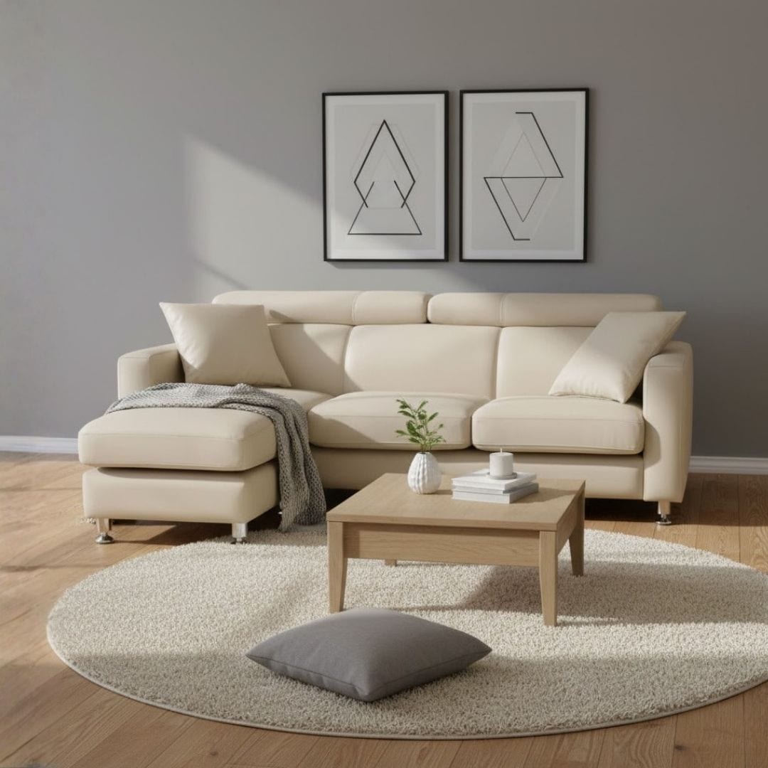 総革 ソファー 革 レザー ソファ 本革 カウチソファ 3人掛けソファ コンパクト カウチ コーナー L字 ハイバック ローバック ヘッドレスト 3シート シンプル 赤 レッド Lelax Vogue リラックス ヴォーグ 幅196cm 本革 総革 1mm厚