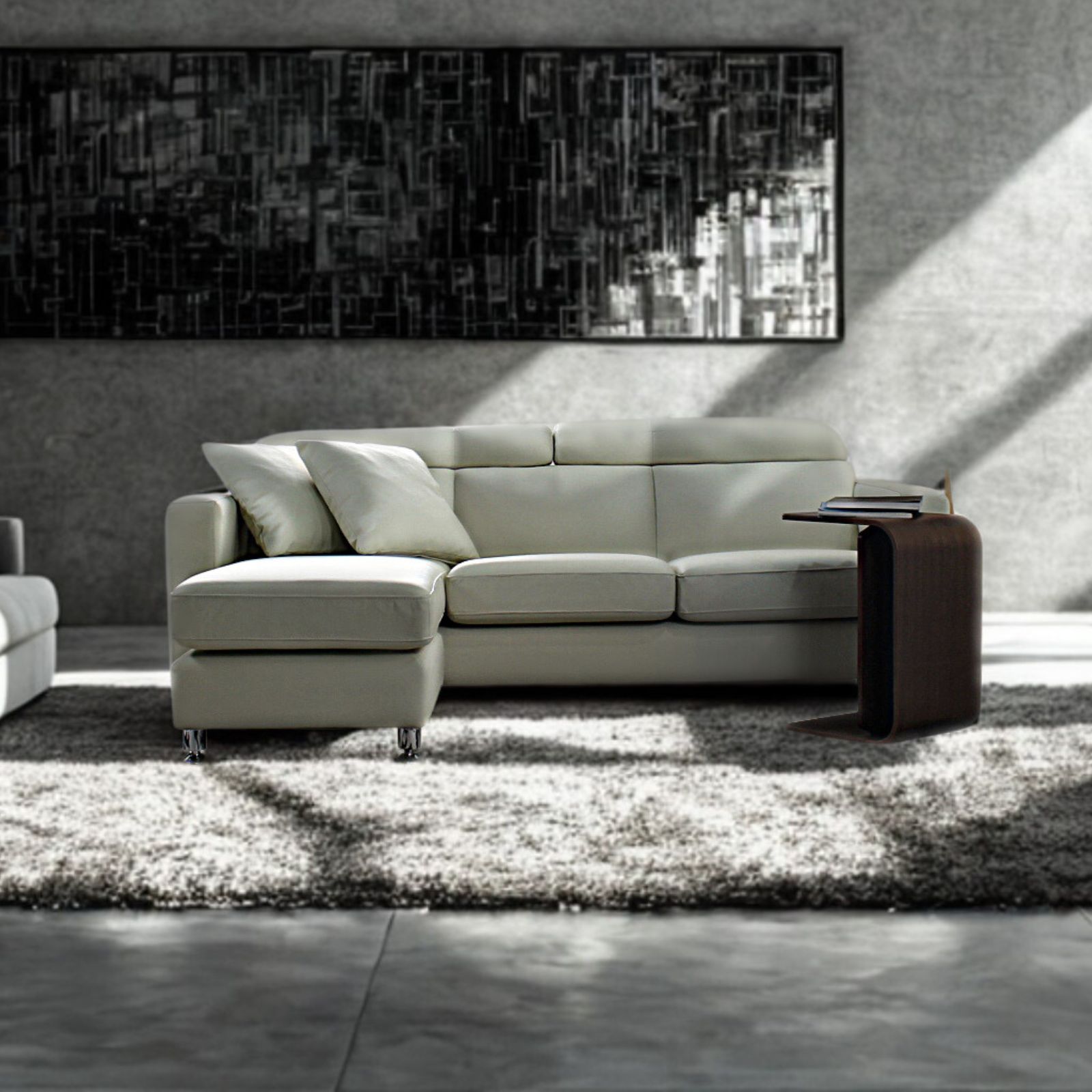 ソファ ソファー 革 レザー 本革 カウチソファ 3人掛けソファ コンパクト コーナー L字 ハイバック ローバック ヘッドレスト シンプル 3シート ブラック Lelax Vogue リラックス ヴォーグ 幅196cm 本革 総革 厚革1.5mm厚