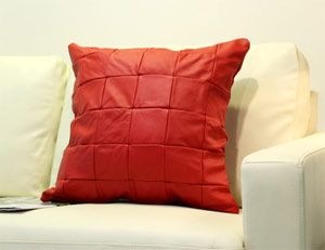 イタリア製 本革クッション/クッション 本革/総革クッション/クッション 革/座布団 革/座布団 皮/ソファ クッション/cu3b-55-880 レッド ソファ おすすめ 家具 北欧 インテリア おしゃれ