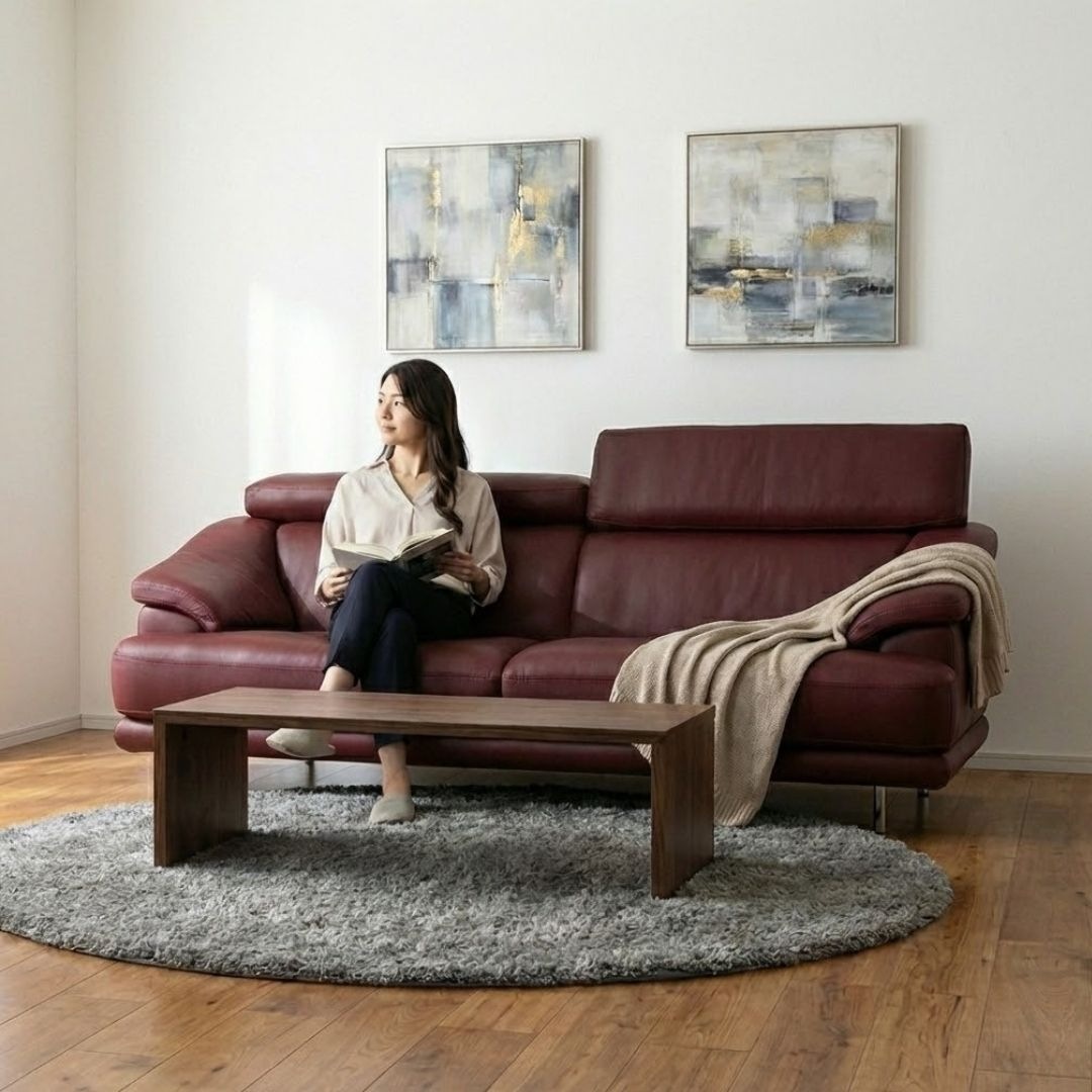 ソファー 革 レザー ソファ 本革 3人掛けソファ ワイド2人掛けソファ ハイバック ローバック 2シート ヘッドレスト 奥行 深い シンプル モダン イタリア社製ブランド Valerie ヴァレリー 選べる2サイズ 幅203cm/181cm 本革 半革 厚革1.5mm厚