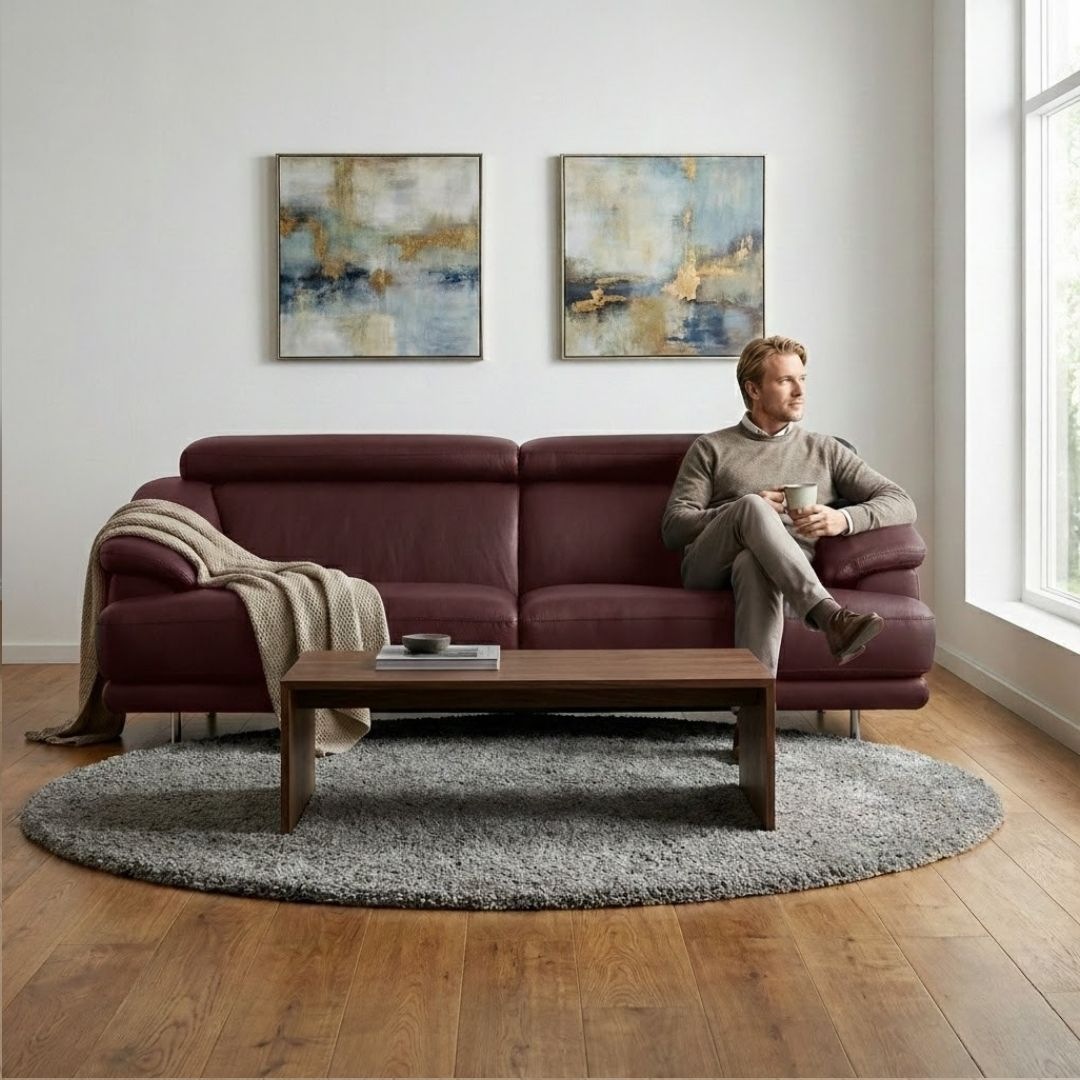 総革 ソファー 革 レザー ソファ 本革 3人掛けソファ ワイド2人掛けソファ ハイバック ローバック ヘッドレスト 2シート 奥行 深い シンプル モダン Valerie ヴァレリー 選べる2サイズ 幅203cm/181cm 本革 総革 厚革1.5mm厚