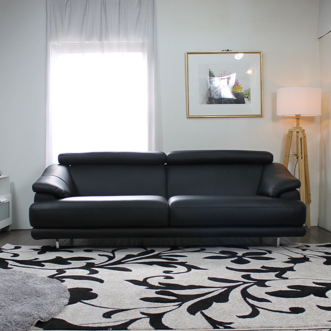 ソファー 革 レザー ソファ 本革 3人掛けソファ ワイド2人掛けソファ ハイバック ローバック ヘッドレスト 2シート 奥行 深い シンプル モダン Valerie ヴァレリー 選べる2サイズ 幅203cm/181cm 本革 総革 厚革1.5mm厚