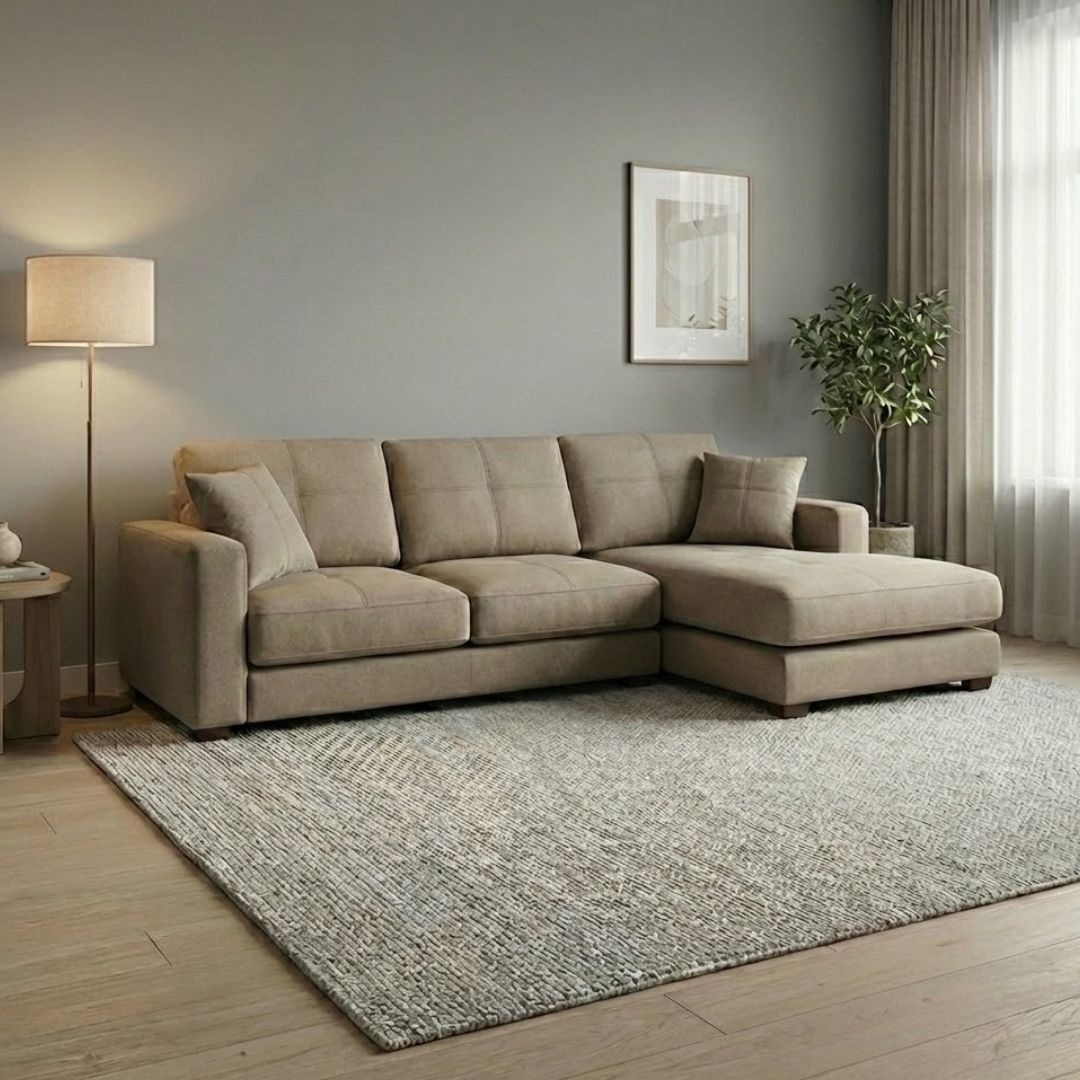 ソファ ソファー カウチソファ 3人掛けソファ ワイド 大型 カウチ コーナー L字 ソファセット ローバック 3シート シンプル モダン クッション付き ベージュ Lelax Vivace-F-250 リラックス ヴィヴァーチェ 幅250cm 布地