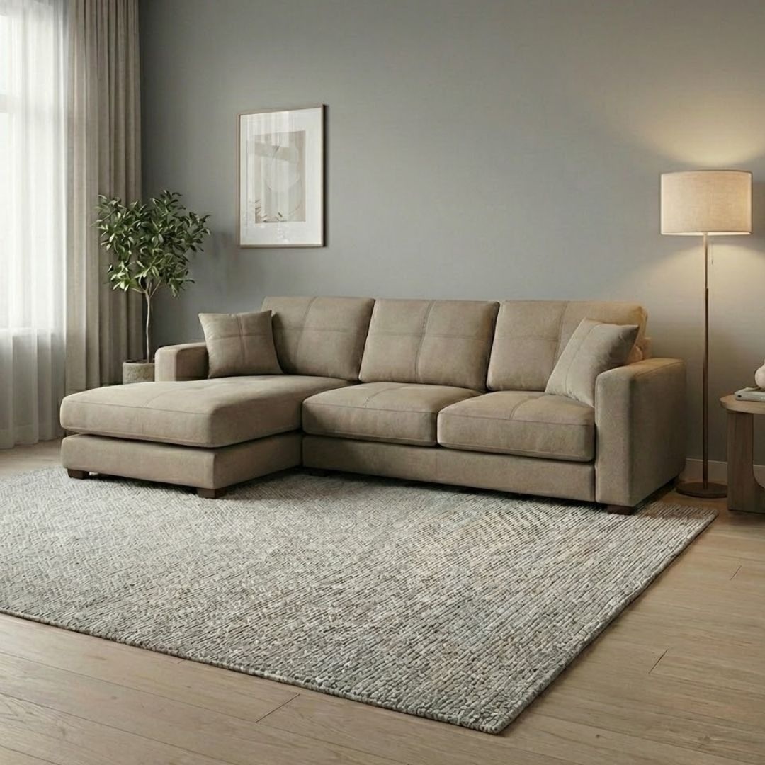 ソファ ソファー カウチソファ 3人掛けソファ ワイド 大型 カウチ コーナー L字 ソファセット ローバック 3シート シンプル モダン クッション付き ベージュ Lelax Vivace-F-250 リラックス ヴィヴァーチェ 幅250cm 布地