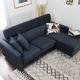 ソファ ソファー カウチソファ 3人掛けソファ コンパクト カウチ コーナー L字 ヘッドレスト ソファセット ハイバック ローバック 3シート シンプル モダン オットマン付き 青 ブルー Lelax Vogue リラックス ヴォーグ 幅196cm 布地