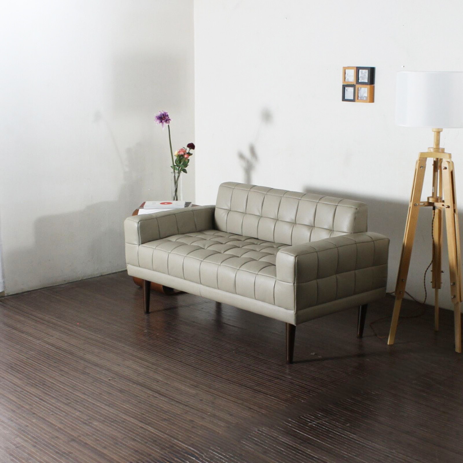 ソファ ソファー 革 レザー 本革 2人掛け コンパクト ダイニングソファ