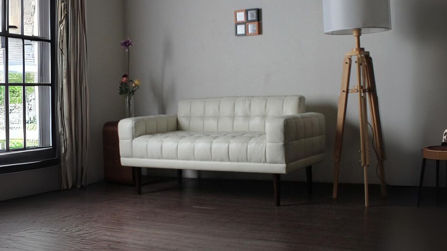 ソファ ソファー 革 レザー 本革 2人掛けソファ ダイニングソファ ラウンジソファ コンパクト ローバック 応接ソファ モダン 会議室 オフィス 待合室 ホワイト Lelax Quadro リラックス クアドロ 幅133cm 本革 半革 厚革1.5mm厚