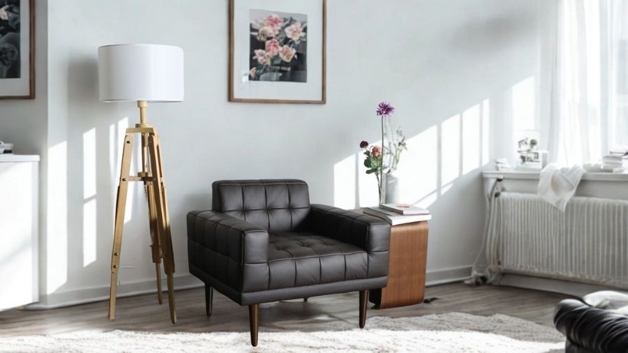 ソファ ソファー 革 レザー 本革 1人掛けソファ ダイニングソファ ラウンジソファ コンパクト ローバック シンプル 応接ソファ 会議室 オフィス 待合室 ロビー 黒 ブラック Lelax Quadro リラックス クアドロ 幅81cm 本革 半革 1mm厚