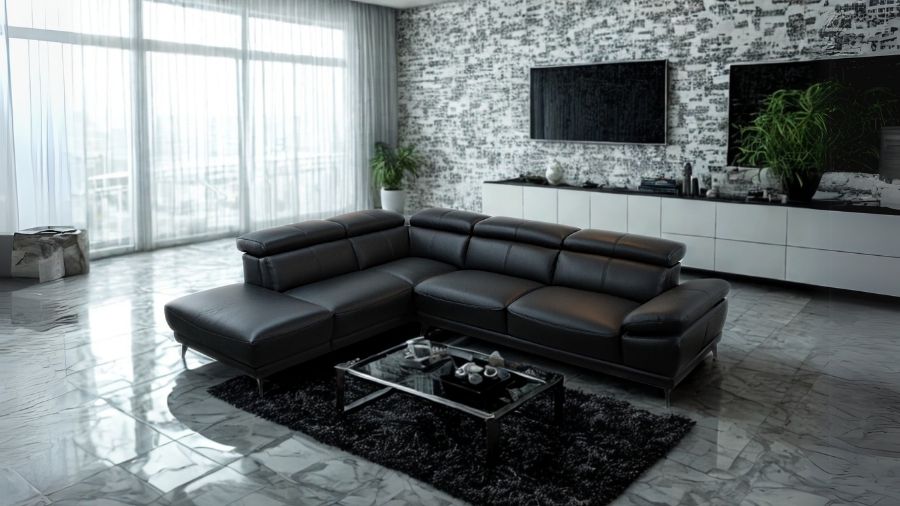 ソファ ソファー 革 レザー 本革 カウチソファ コーナーソファ 3人掛けソファ 4人掛けソファ ワイド 大型 L字 ハイバック ヘッドレスト ローバック シンプル モダン Lelax Vito リラックス ヴィトー 幅287cm 本革 半革