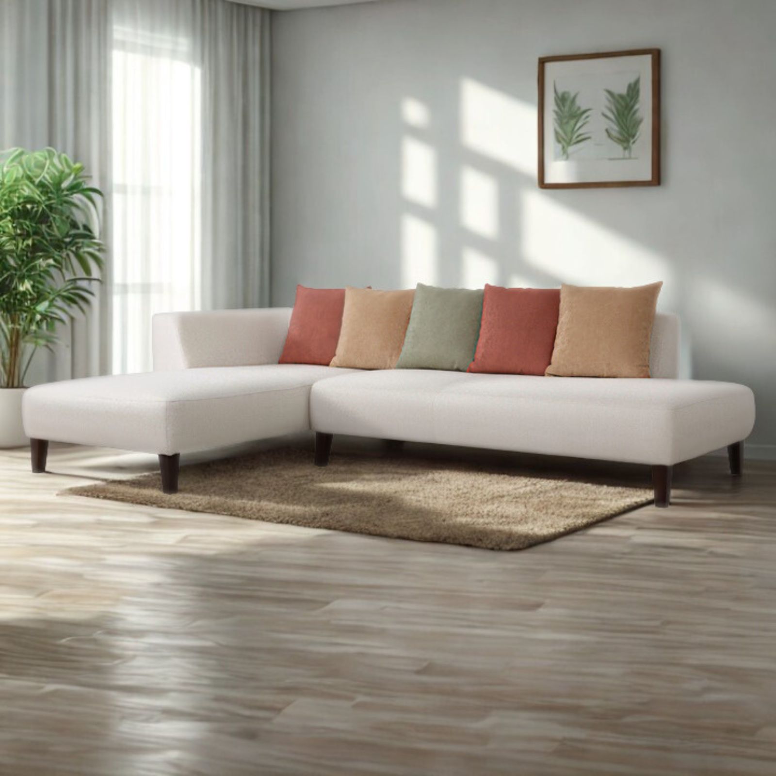 ソファー カウチソファ 3人掛けソファ 2人掛けソファ コーナーソファ カバーリングソファ ワイド 大型 カウチ L字 ローバック シンプル モダン 奥行 深い 白 ホワイト Lelax Luminoso リラックス ルミノソ 幅249cm 布地