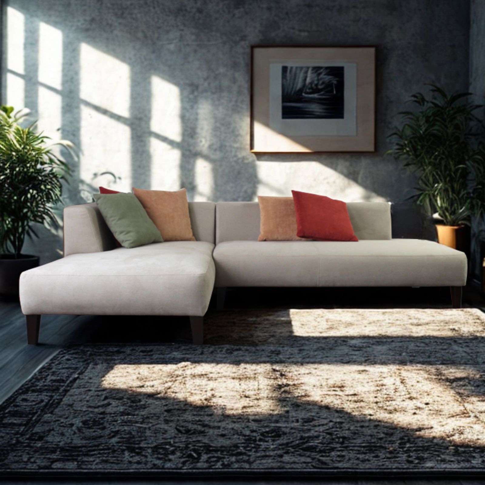 ソファー カウチソファ 3人掛けソファ 2人掛けソファ コーナーソファ カバーリングソファ ワイド 大型 カウチ L字 ローバック シンプル モダン 奥行 深い 白 ホワイト Lelax Luminoso リラックス ルミノソ 幅249cm 布地