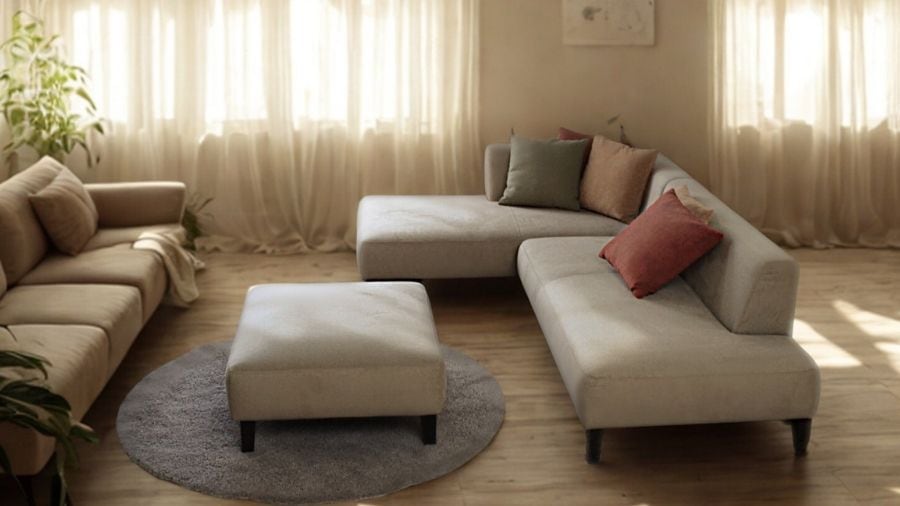 ソファ ソファー カウチソファ 3人掛けソファ 2人掛けソファ コーナーソファ カバーリングソファ ワイド 大型 コーナー L字 ローバック シンプル オットマン付き 白 ホワイト Lelax Luminoso リラックス ルミノソ 幅249cm 布地