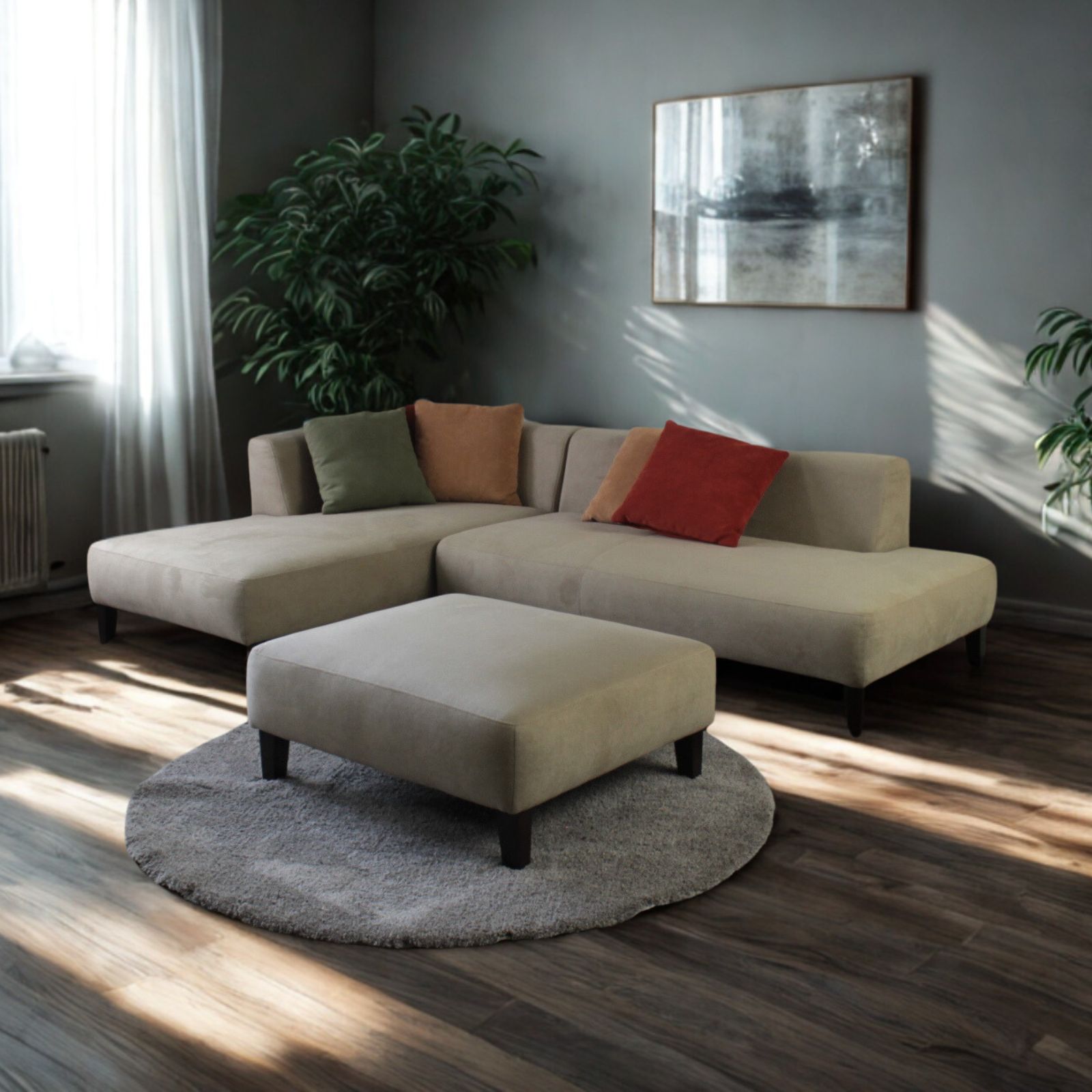 ソファ ソファー カウチソファ 3人掛けソファ 2人掛けソファ コーナーソファ カバーリングソファ ワイド 大型 コーナー L字 ローバック シンプル オットマン付き 白 ホワイト Lelax Luminoso リラックス ルミノソ 幅249cm 布地