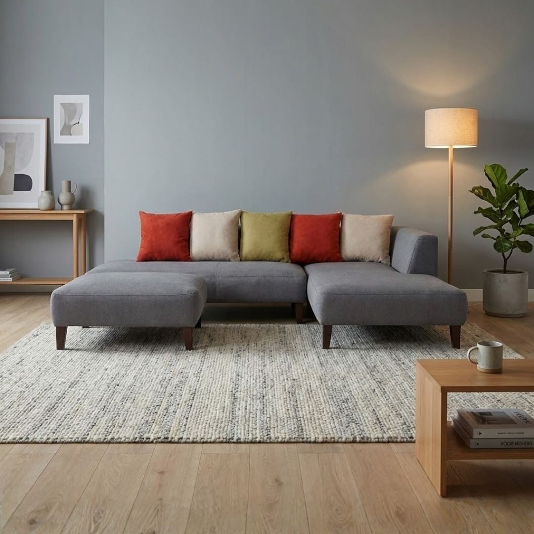 ソファ ソファー カウチソファ 3人掛けソファ 2人掛けソファ コーナーソファ カバーリングソファ ワイド 大型 コーナー L字 ローバック シンプル オットマン付き 白 ホワイト Lelax Luminoso リラックス ルミノソ 幅249cm 布地