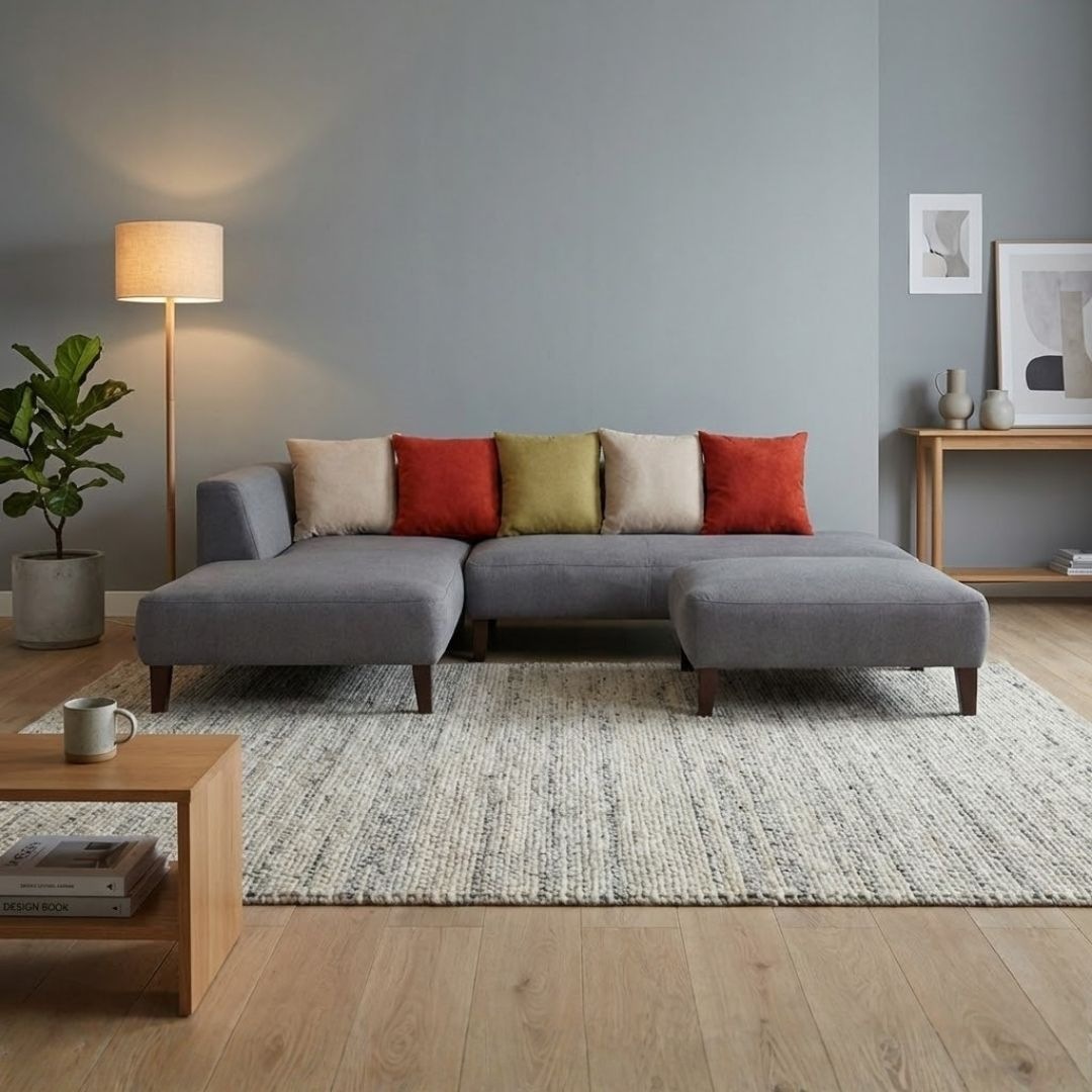 ソファ ソファー カウチソファ 3人掛けソファ 2人掛けソファ コーナーソファ カバーリングソファ ワイド 大型 コーナー L字 ローバック シンプル オットマン付き 白 ホワイト Lelax Luminoso リラックス ルミノソ 幅249cm 布地