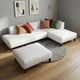ソファ ソファー カウチソファ 3人掛けソファ 2人掛けソファ コーナーソファ カバーリングソファ ワイド 大型 コーナー L字 ローバック シンプル オットマン付き 白 ホワイト Lelax Luminoso リラックス ルミノソ 幅249cm 布地