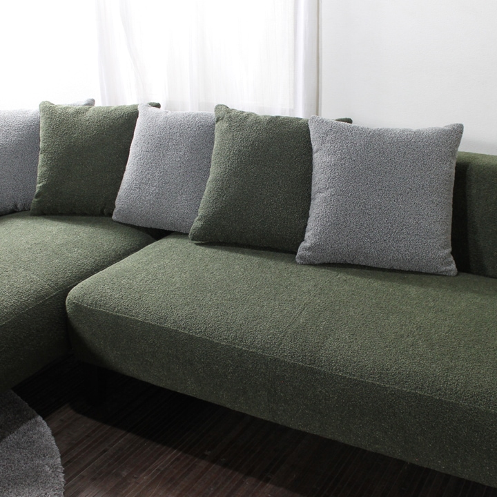 ソファ ソファー カウチソファ 3人掛けソファ 2人掛けソファ コーナーソファ カバーリング ワイド 大型 コーナー L字 ローバック シンプル 韓国インテリア 北欧風 ピンク ナチュラル Luminoso seconda ルミノソ セコンダ 幅249cm 布地