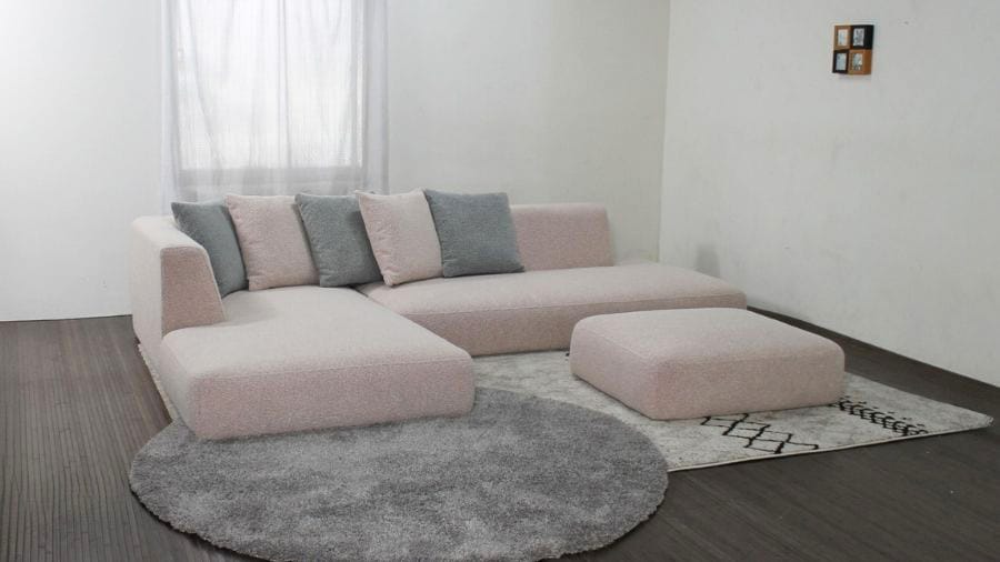 ソファ ソファー カウチソファ 3人掛けソファ 2人掛けソファ コーナーソファ カバーリング ワイド 大型 コーナー L字 ローバック シンプル 韓国インテリア 北欧風 ピンク ナチュラル Luminoso seconda ルミノソ セコンダ 幅249cm 布地