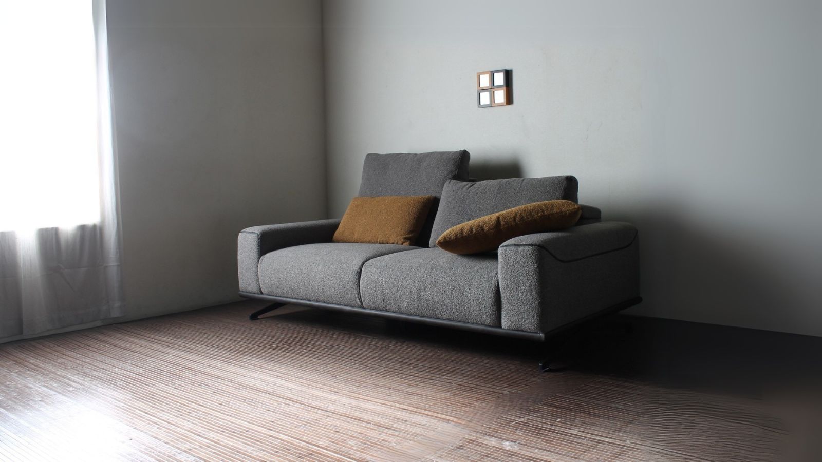 ソファー ソファ 3人掛けソファ 2人掛けソファ コンパクト ローバック ハイバック シンプル ワイドシート モダン ブークレ生地 布地 合成皮革 北欧風 おしゃれ Amabile アマービレ 選べる3サイズ 幅195/175/155cm