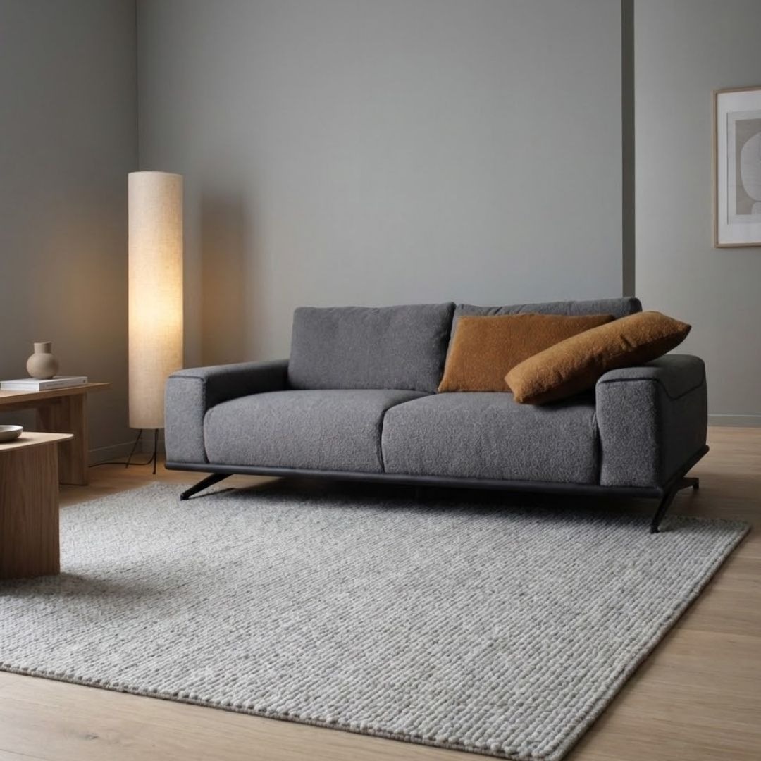 ソファー ソファ 3人掛けソファ 2人掛けソファ コンパクト ローバック ハイバック シンプル ワイドシート モダン ブークレ生地 布地 合成皮革 北欧風 おしゃれ Amabile アマービレ 選べる3サイズ 幅195/175/155cm