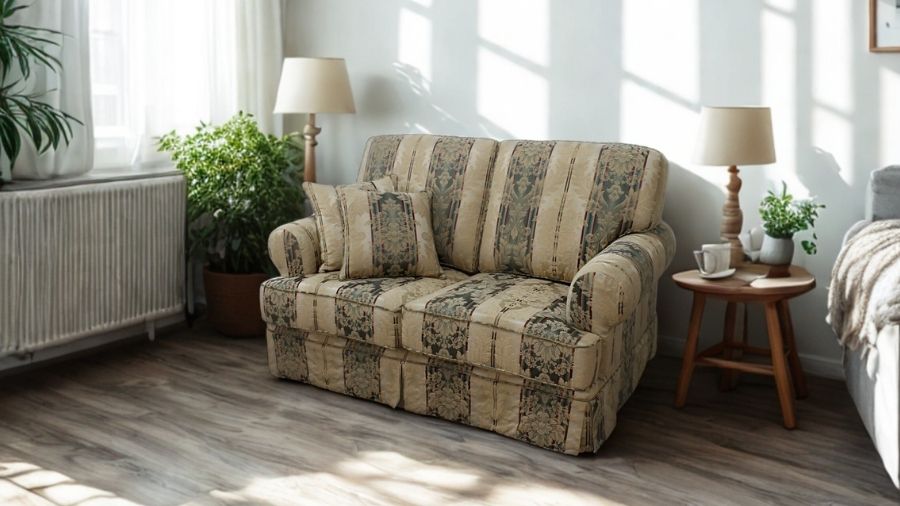 ソファ ソファー 2人掛けソファ アメリカン カバーリングソファ ダイニングソファ ラウンジソファ 応接ソファ コンパクト 会議室 オフィス 待合室 ロビー 柄模様 Nobile ノービレ 幅160cm 布地 ファブリック