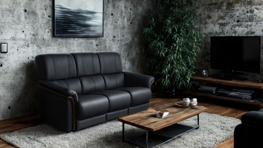 ソファ ソファー 革 レザー 本革  3人掛け コンパクト ダイニングソファ ラウンジソファ ハイバック 3シート 応接ソファ モダン 会議室 オフィス 待合室 ロビー パープル/グレイ Eterna エテルナ 幅192cm 本革 半革 1mm厚