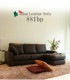 カウチソファ 本革 3人掛け コンパクト L字 ダイニング ソファ レザー リビング コーナーソファ ロータイプ イタリア社ブランド革 シンプル クッション付き ホワイト 白 おしゃれ 12色対応 設置対応可（別途） 881bp-3p-ot<br>