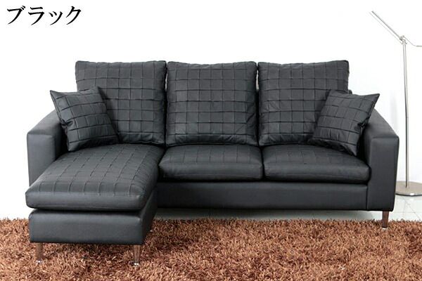 カウチソファ 本革 ダイニング ソファ レザー リビング 3人掛け L字 コンパクト コーナーソファ イタリア社ブランド革 クッション付き  おしゃれ 12色対応 設置対応可（別途） 881ap-3p-ot<br>