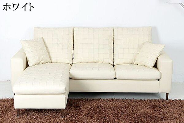 カウチソファ 本革 ダイニング ソファ レザー リビング 3人掛け L字 コンパクト コーナーソファ イタリア社ブランド革 クッション付き  おしゃれ 12色対応 設置対応可（別途） 881ap-3p-ot<br>