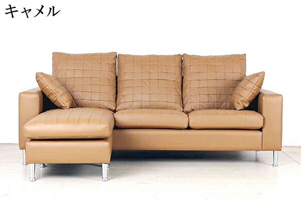 カウチソファ 本革 ダイニング ソファ レザー リビング 3人掛け L字 コンパクト コーナーソファ イタリア社ブランド革 クッション付き  おしゃれ 12色対応 設置対応可（別途） 881ap-3p-ot<br>