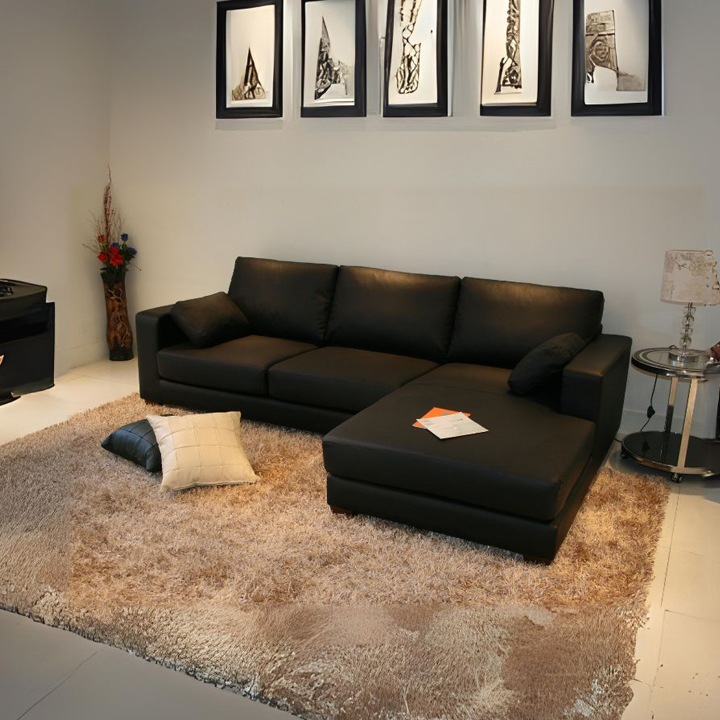 ソファー 革 レザー ソファ 本革 カウチソファ 3人掛けソファ ワイド 大型 カウチ コーナー L字 ローバック 3シート シンプル モダン 黒 ブラック Lelax Divina リラックス ディヴィーナ 幅250cm 本革 総革 厚革1.5mm厚