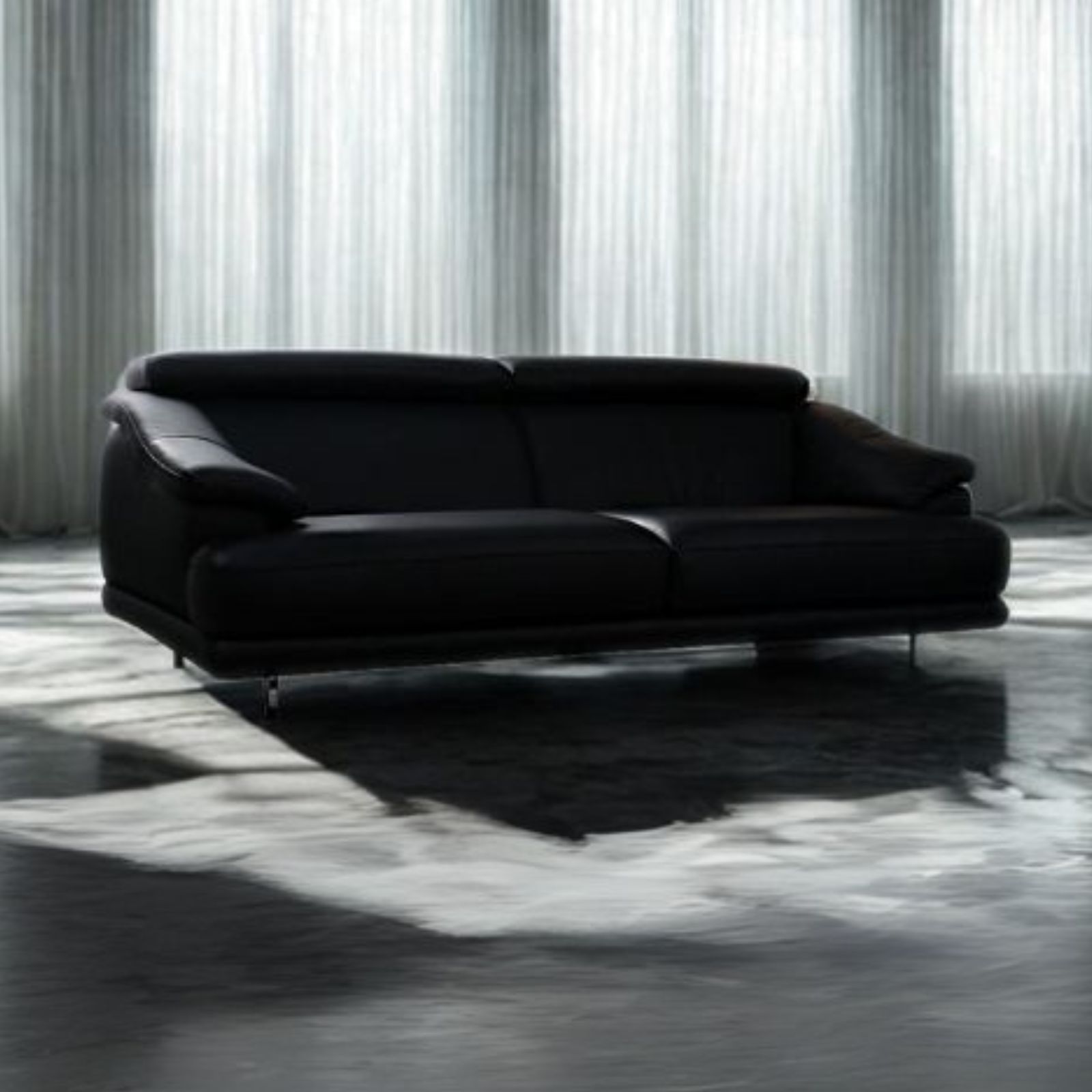 ソファ ソファー 革 レザー 本革 3人掛けソファ ワイド 2人掛け ハイバック ローバック ヘッドレスト付き 奥行 深い 2シート シンプル モダン Valerie ヴァレリー 選べる2サイズ 幅203cm/181cm 本革 半革 本革1mm厚