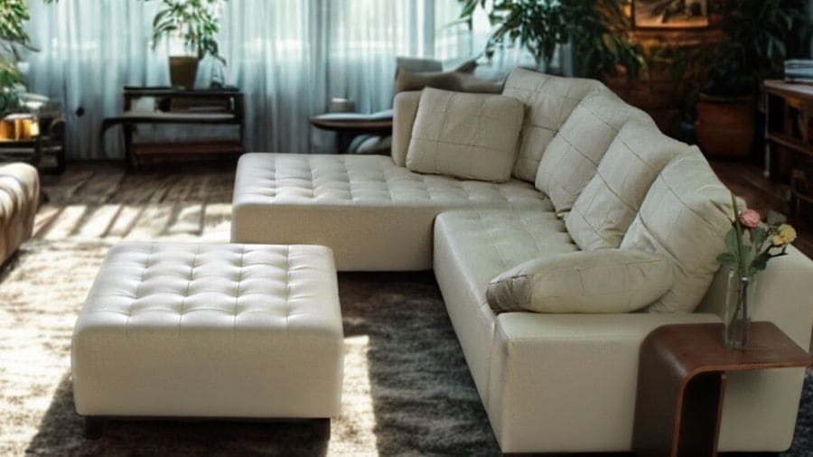 ソファ ソファー 革 レザー 本革 カウチソファ 3人掛けソファ ワイド 大型 カウチ コーナー L字 ローバック シンプル 奥行 深い 白 Sogno di Lusso-246 リラックス ソーニョ デ ルッソ 幅246cm 本革 半革 1mm厚