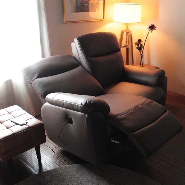 ソファ ソファー リクライニング 2人掛けソファ コンパクト カウチ ソファセット 2シート シンプル モダン 電動 ダークブラウン Lelax Bella Comfort  リラックス ベラ コンフォート 幅150cm 布地